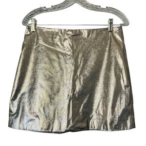 Forever 21 Shimmering Gold Mini Skirt